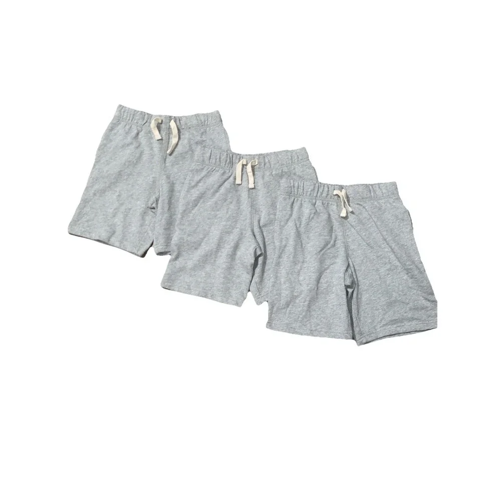 The Childrens Place Boys Pull On Terry Shorts 7/8 M Gray Lot Of 3 Drawstring NEW